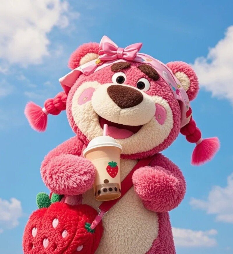 hình nền laptop gấu dâu