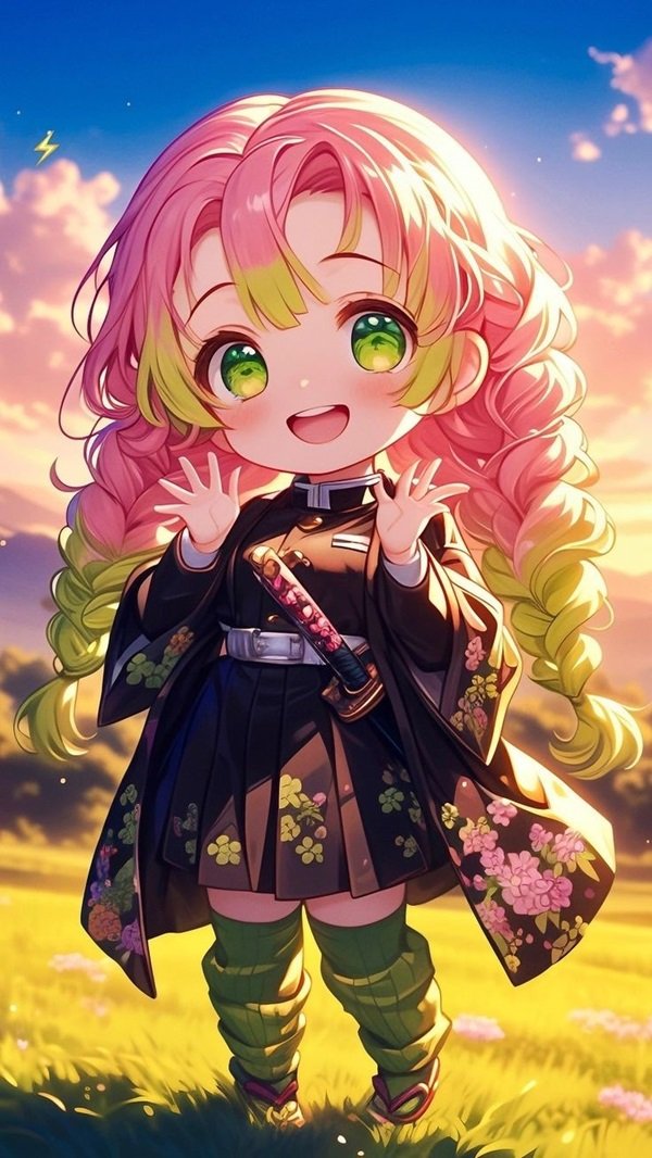 hình nền mitsuri chibi