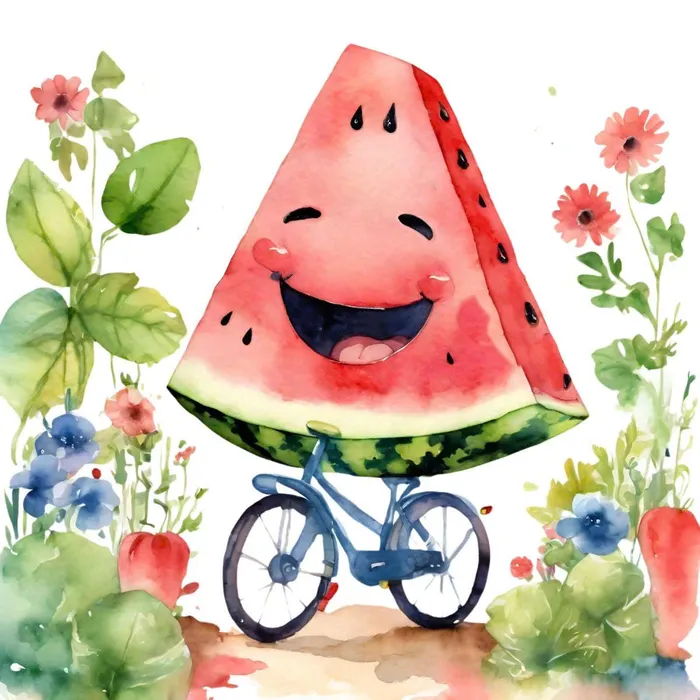 hình nền quả dưa hấu cute