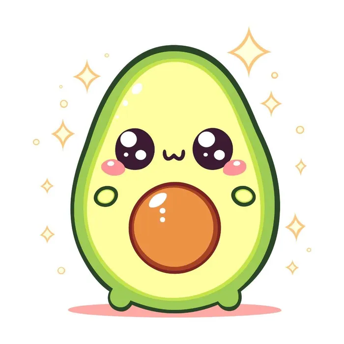 hình nền trái bơ cute