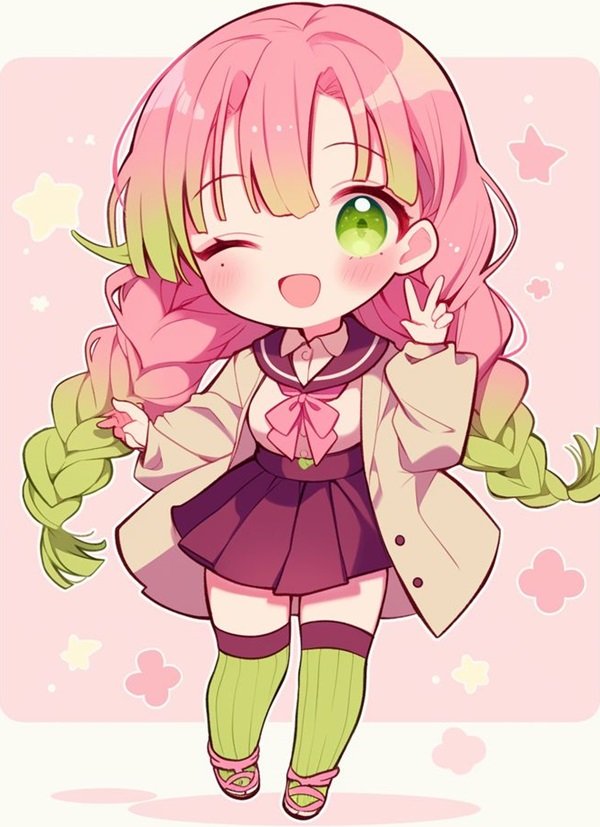 mitsuri chibi dễ thương