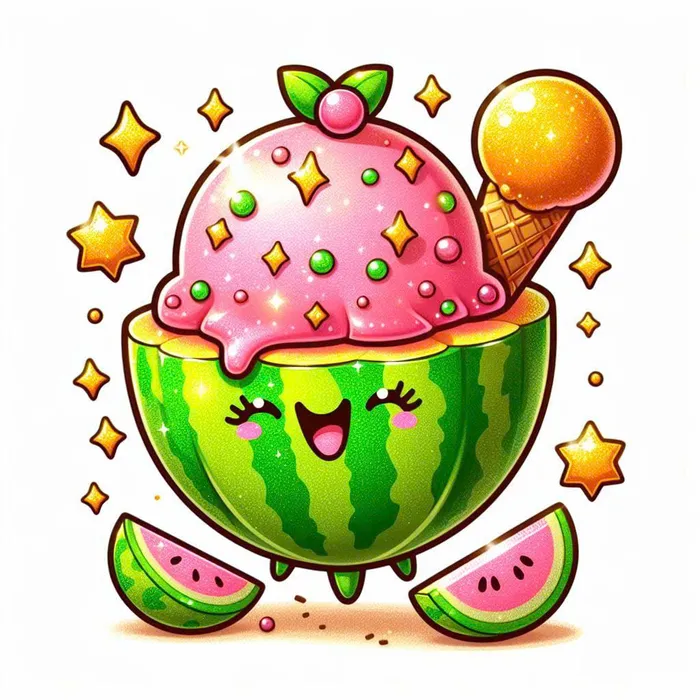 hình nền dưa hấu cute dễ thương