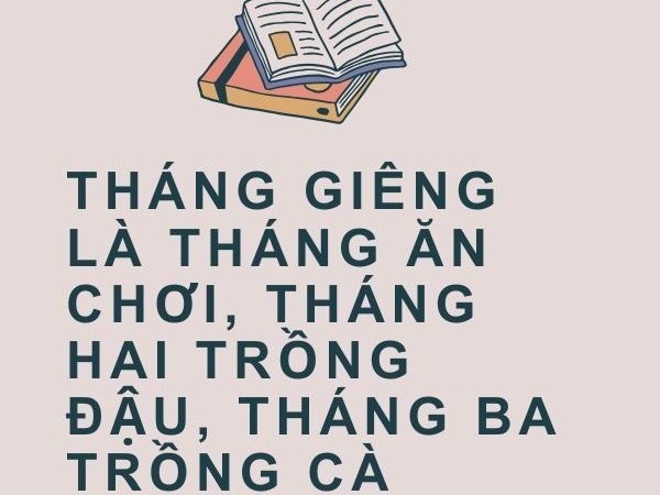 Giải nghĩa câu “Tháng giêng là tháng ăn chơi, tháng hai trồng đậu, tháng ba trồng cà”
