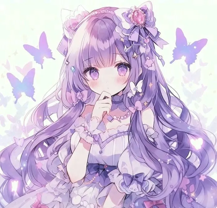 ảnh đại diện anime màu tím