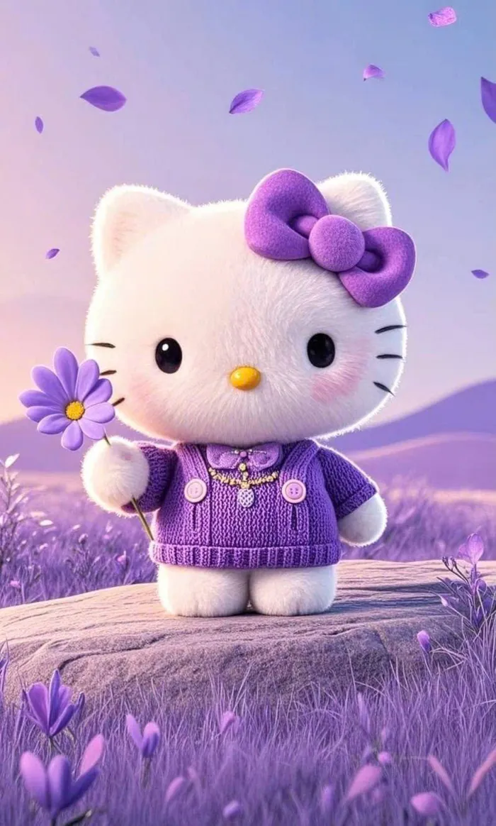 ảnh helo kitty tím