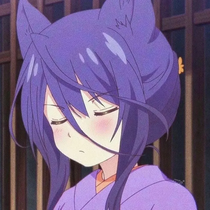 anime màu tím cute