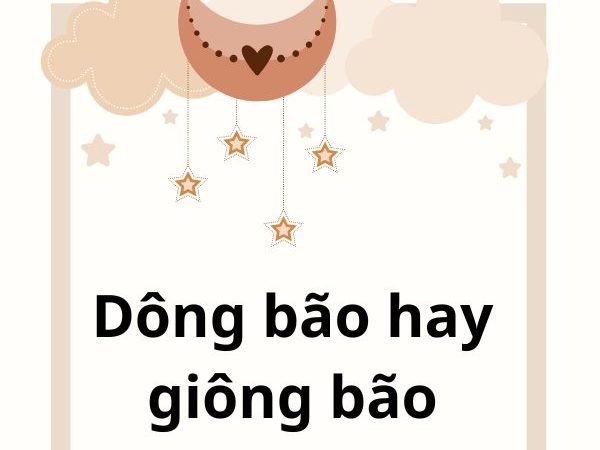 Dông Bão Hay Giông Bão: Từ Nào Là Đúng Trong Tiếng Việt?
