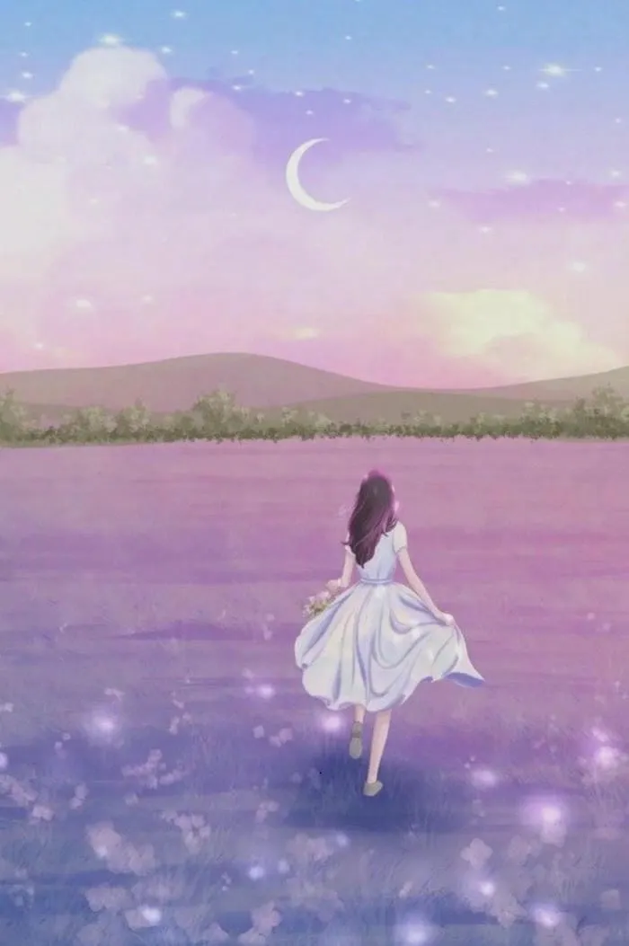 hình nền màu tím nhạt dễ thương