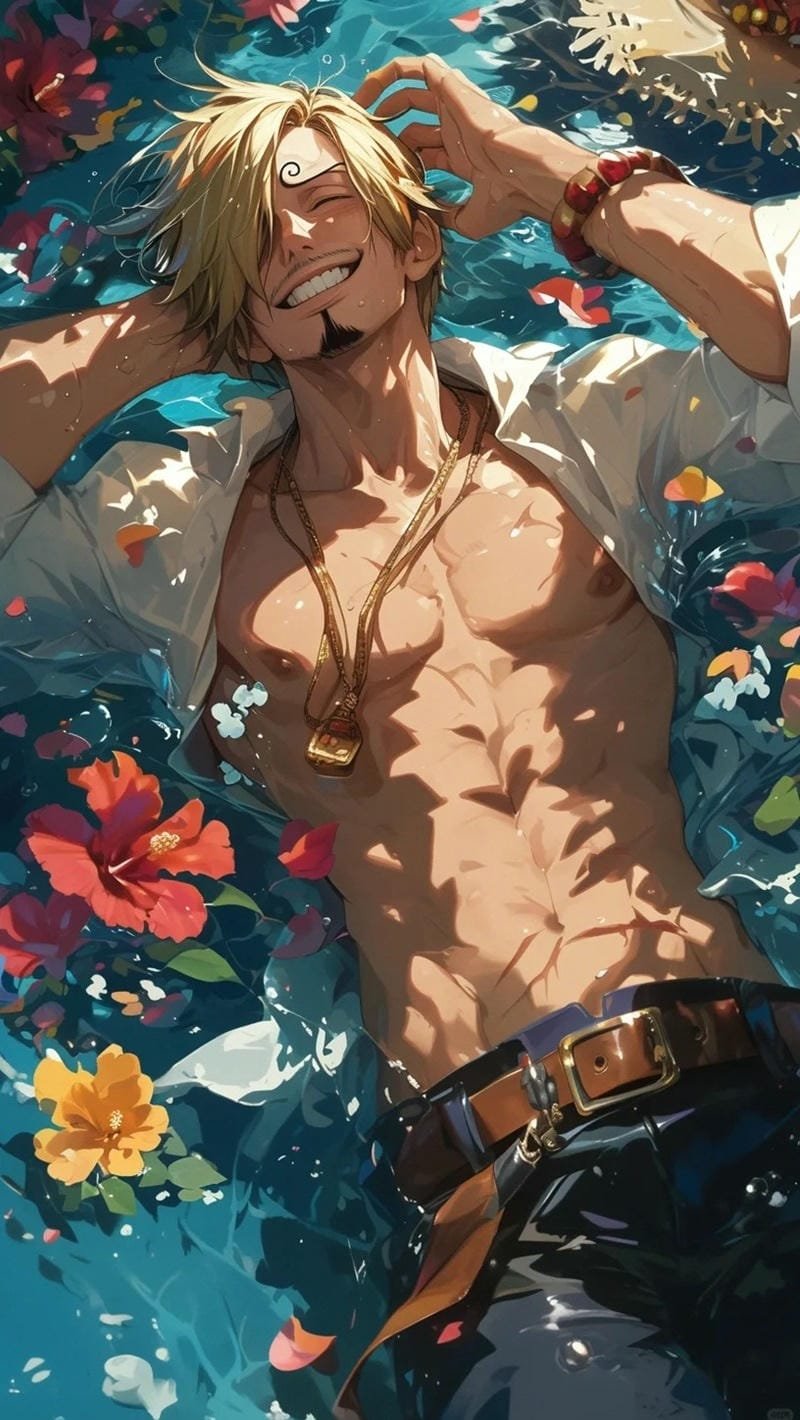 hình nền sanji cười