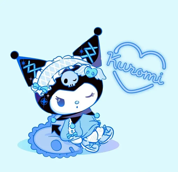 kuromi cute màu xanh