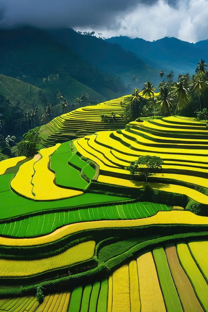 ảnh cánh đồng lúa chín