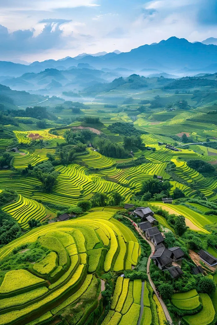 ảnh cánh đồng lúa đẹp nhất