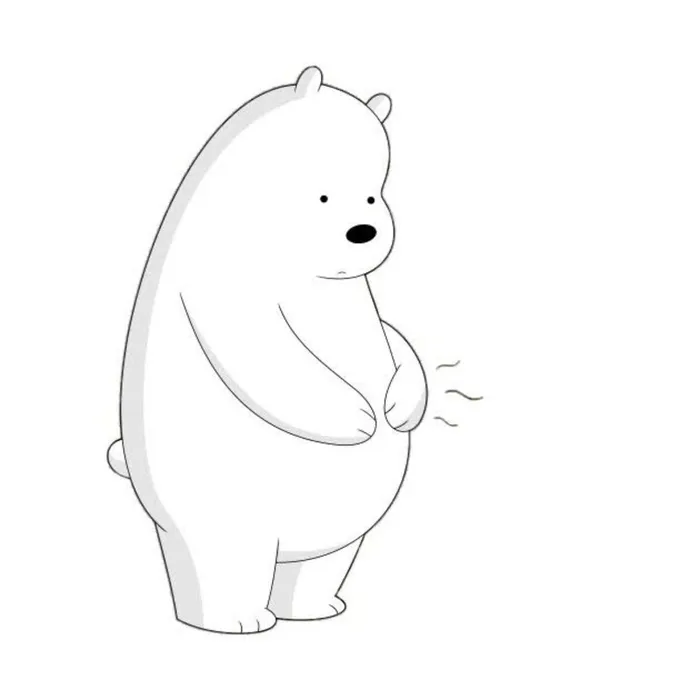 ảnh gấu trắng hoạt hình buồn