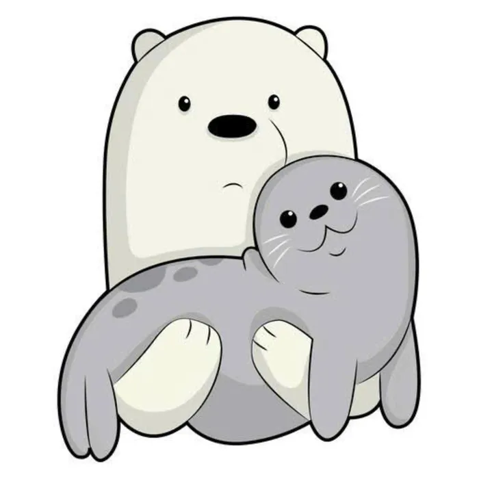 gấu trắng cute hình ảnh