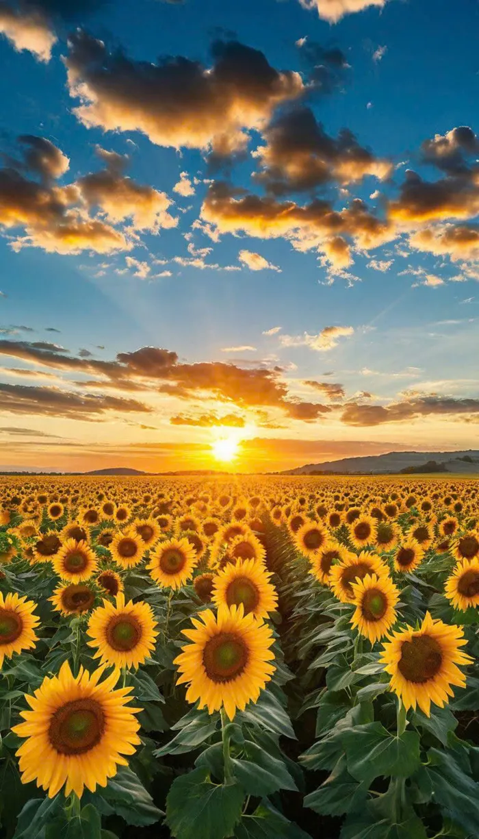 hình ảnh cánh đồng hoa hướng dương