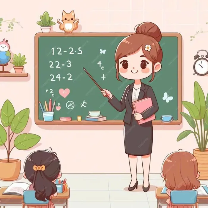 hình ảnh cô giảng bài