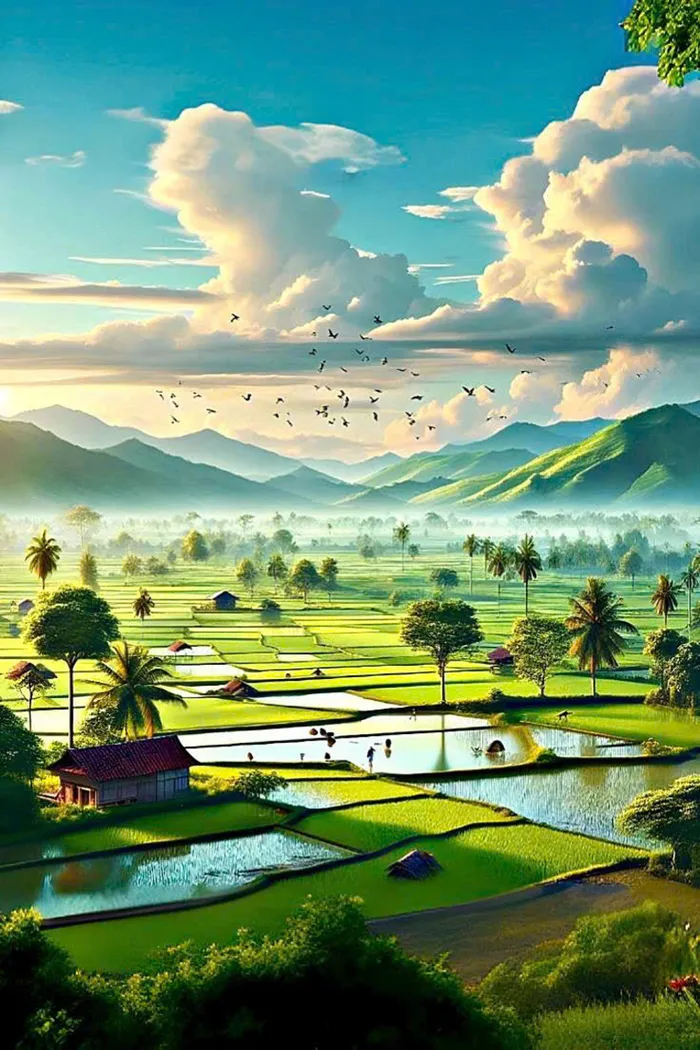 hình ảnh đồng ruộng