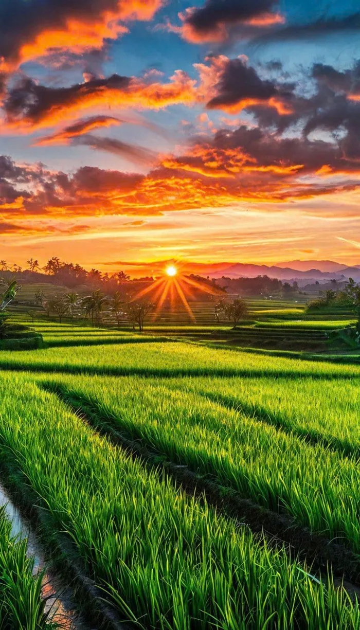 hình cánh đồng lúa