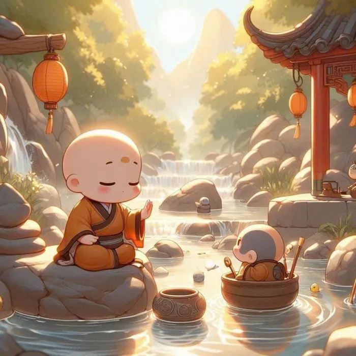 hình chú tiểu dễ thương