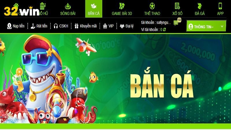 Bắn Cá 32win: Săn Tìm Quái Vật, Nhận Điểm Thưởng Giá Trị Lớn