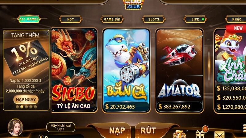 Bắn cá hitclub – đại dương giải trí không giới hạn, vừa bắn vừa nhận thưởng khủng