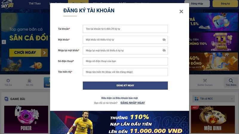 Hướng dẫn đăng ký Sky88 chi tiết cho người mới bắt đầu