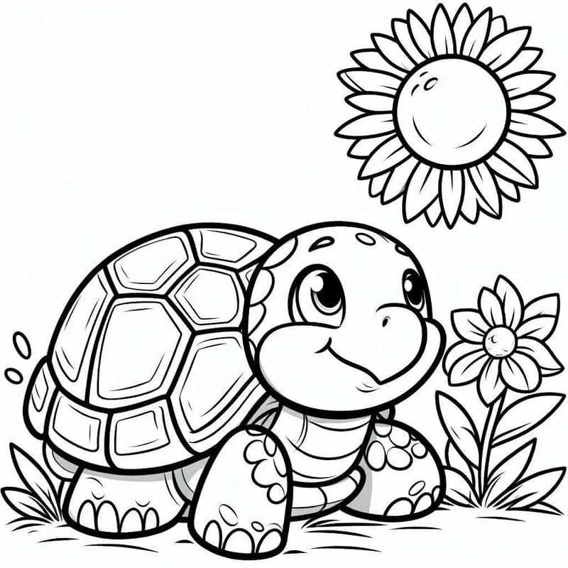 ảnh con rùa tô màu