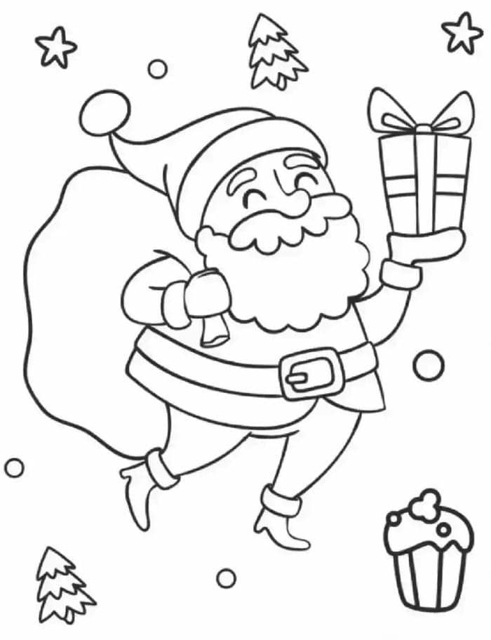 ảnh ông già noel tô màu