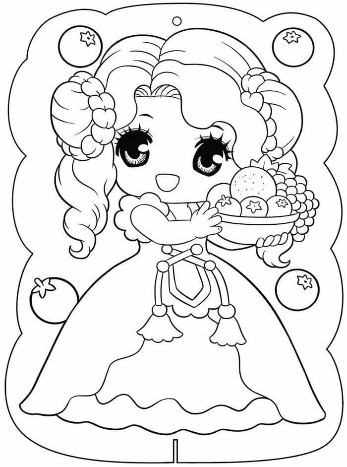 ảnh tô màu búp bê