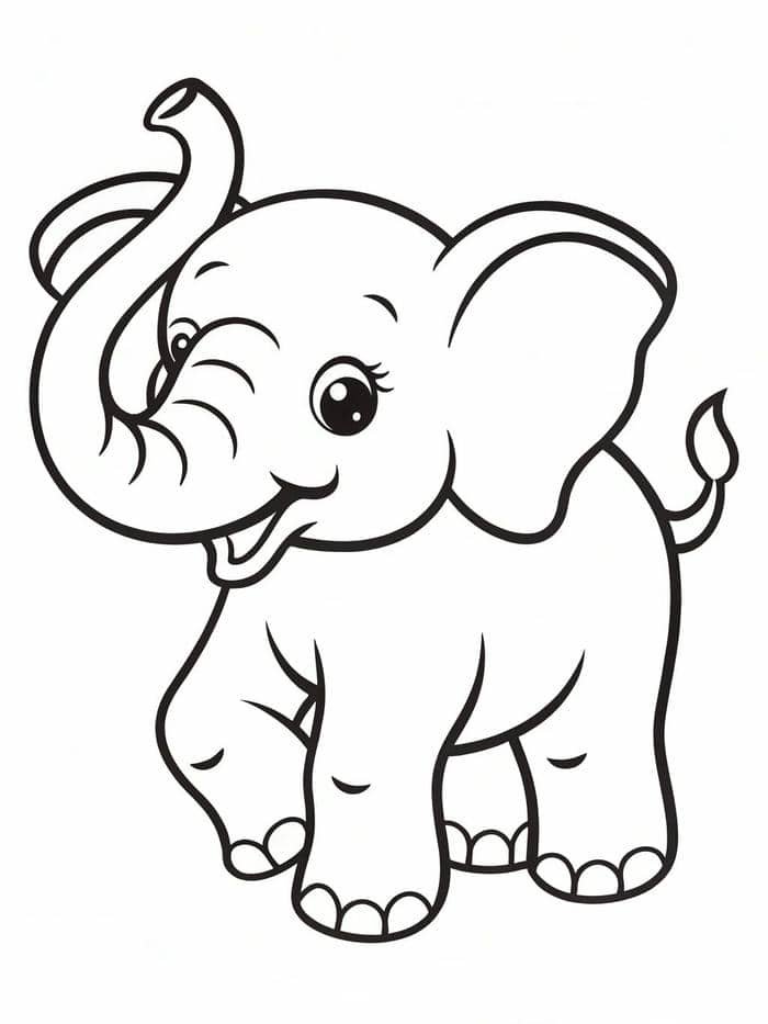 ảnh tô màu con voi