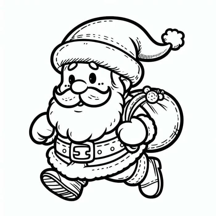 ảnh tô màu ông già noel và con tuần lộc