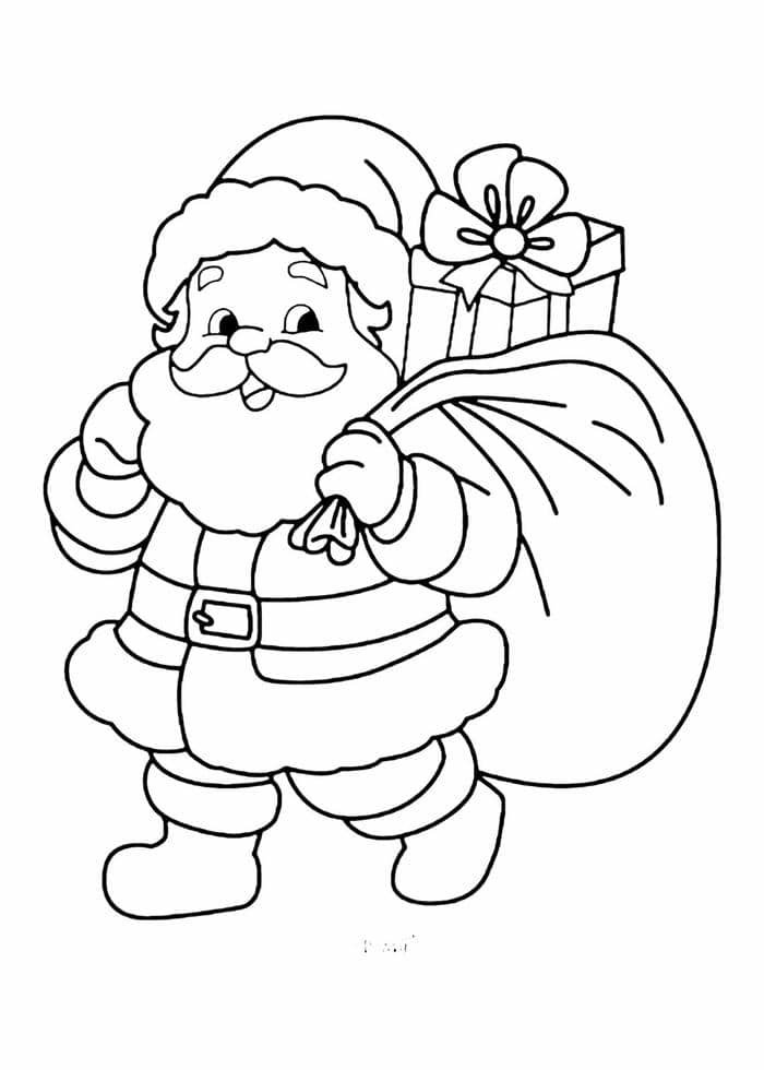 ảnh tô màu ông già noel