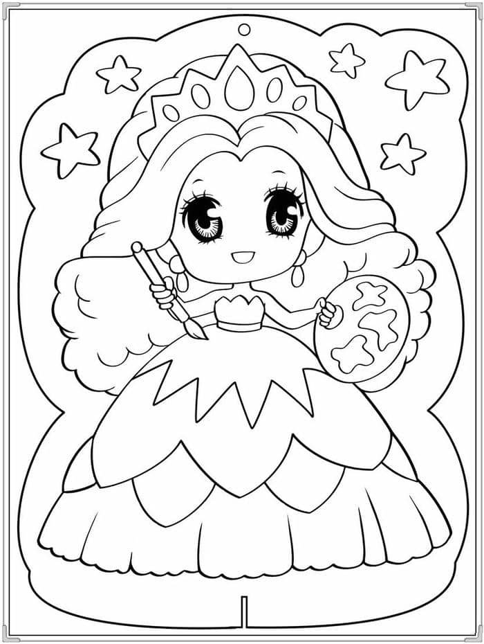 ảnh tranh to màu búp be giấy thay đồ