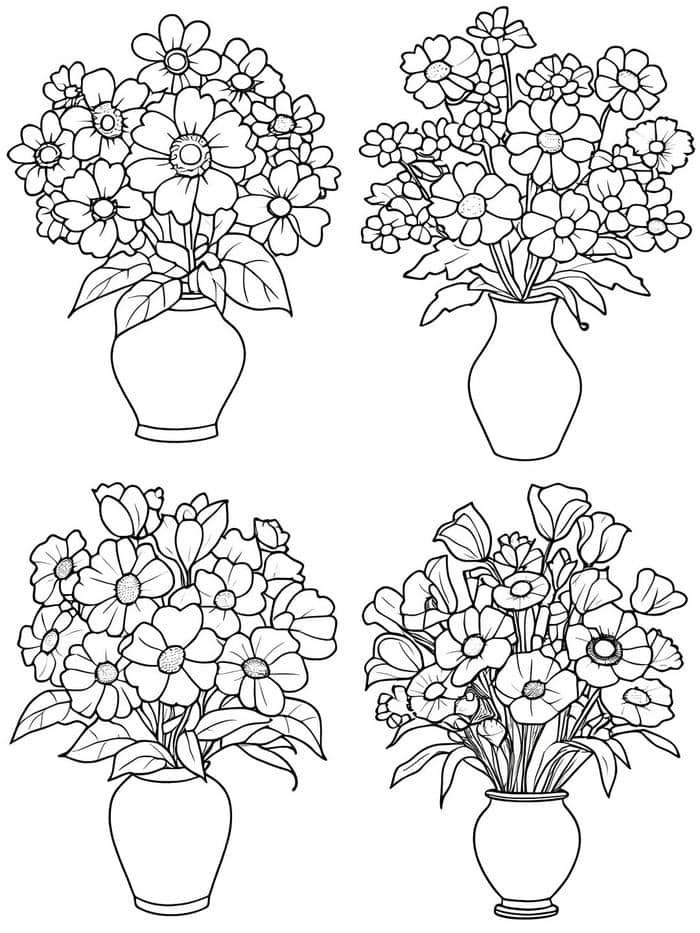 bông hoa tô màu