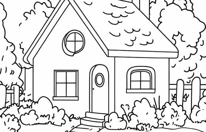 Tổng hợp 80+ ảnh tranh tô màu ngôi nhà đơn giản cho bé