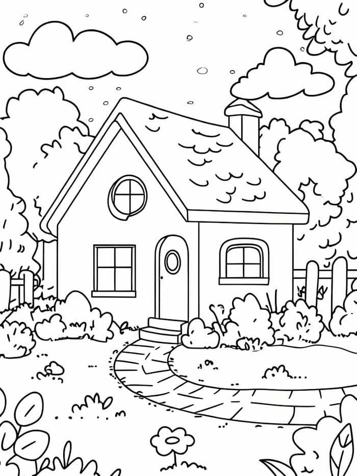 bức tranh ngôi nhà