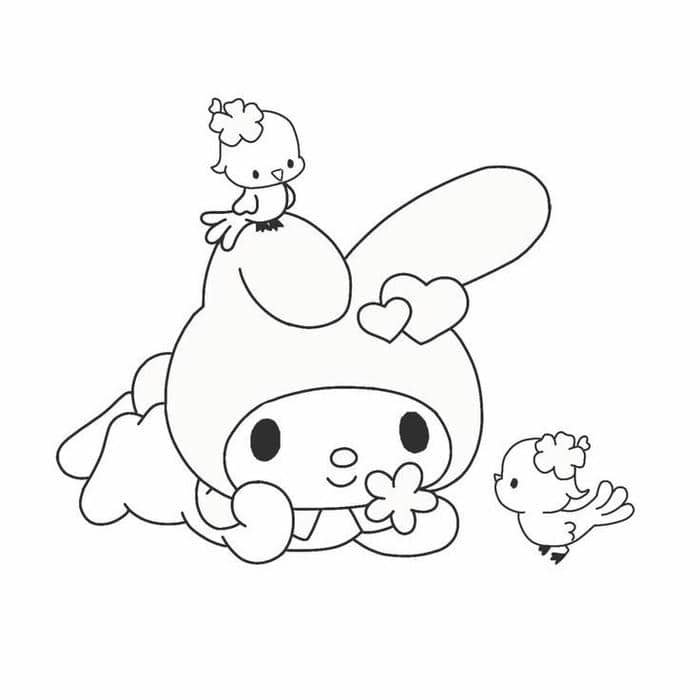 cinnamoroll tranh tô màu kuromi cute
