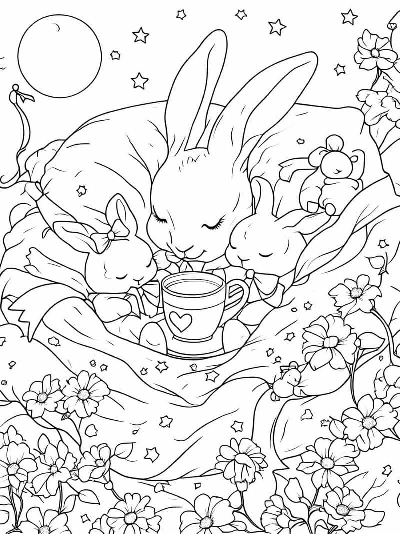 con thỏ tô màu gì