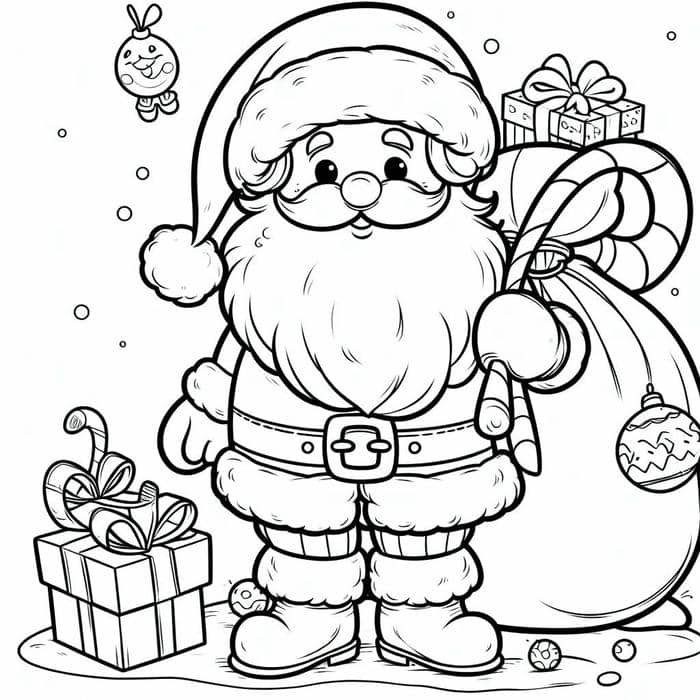 hình ảnh ông già noel tô màu