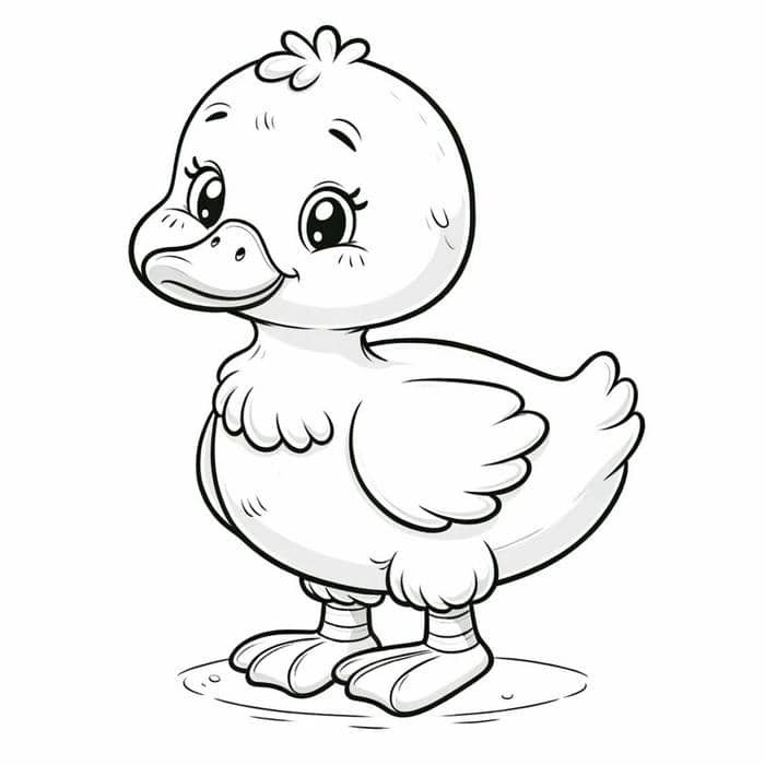 hình ảnh tô màu con vịt