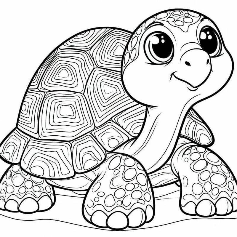 hình ảnh tranh tô màu con rùa