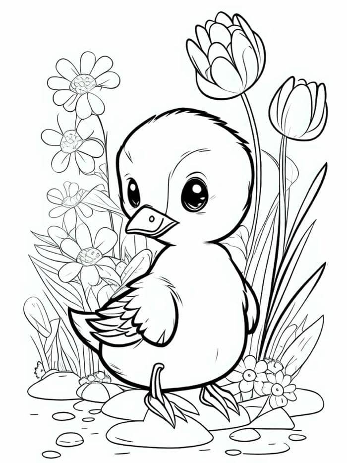 hình ảnh tranh vẽ con vịt