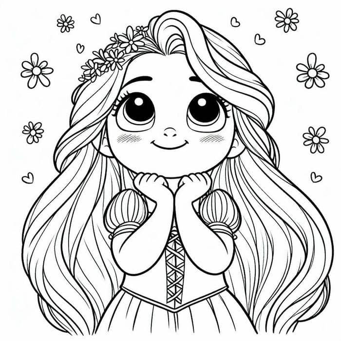 hình búp bê tô màu