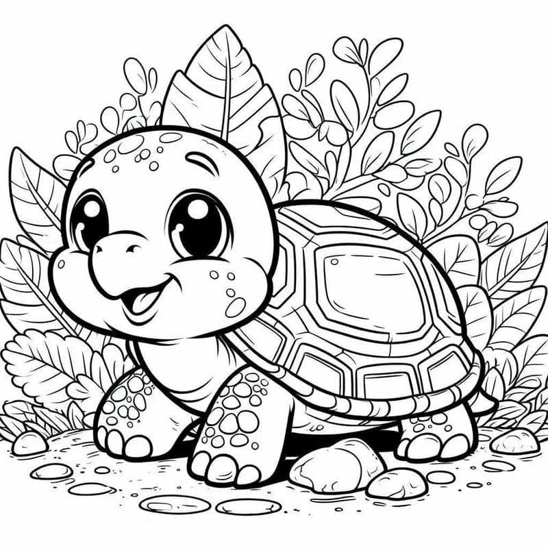 hình con rùa tô màu