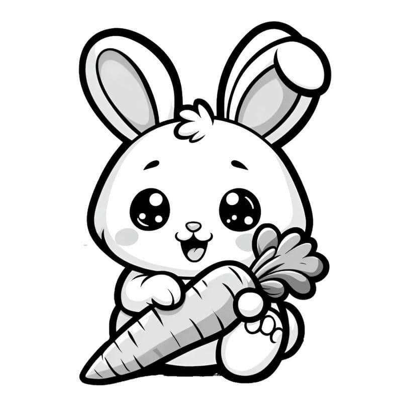 hình con thỏ tô màu