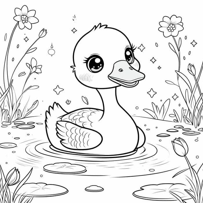hình con vịt tô màu