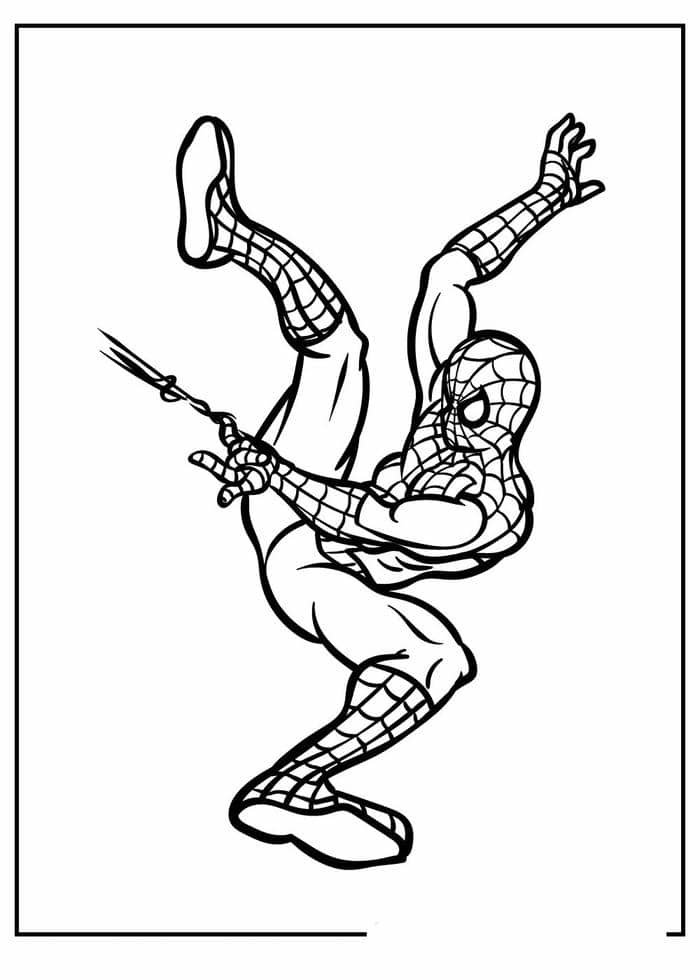 hình người nhện tô màu