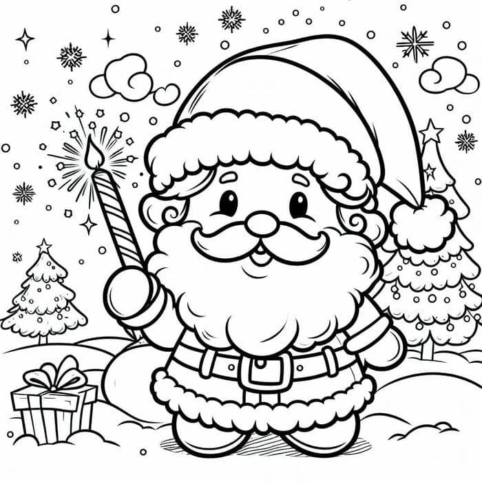 hình ông già noel tô màu