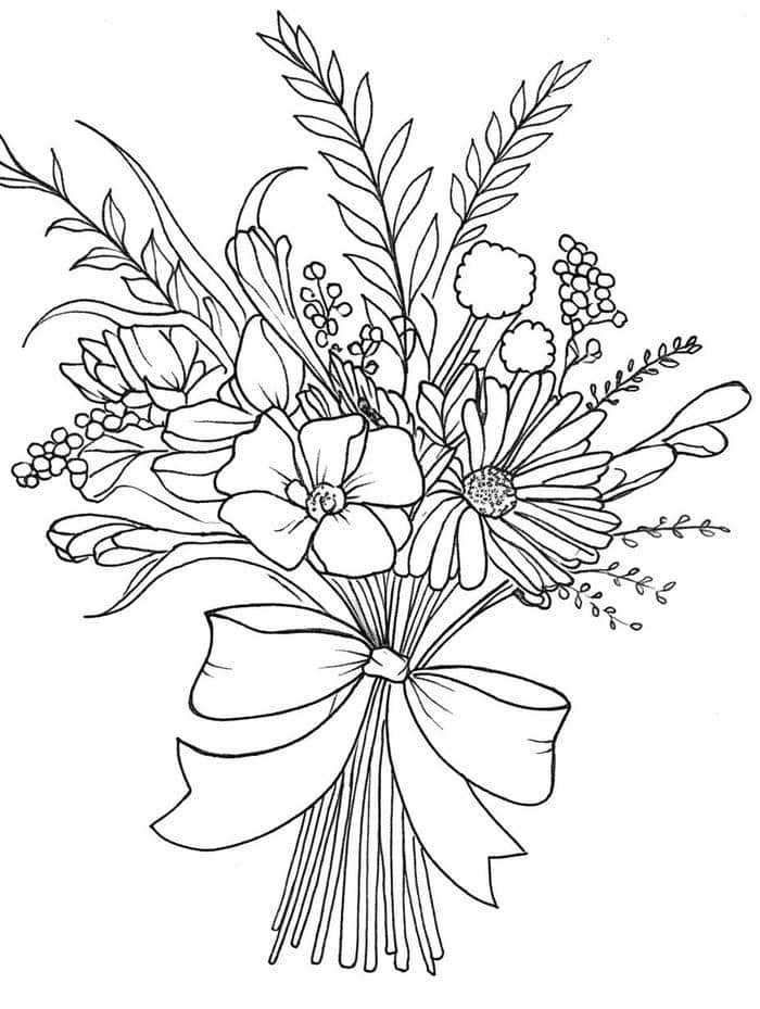 hình tô màu bông hoa