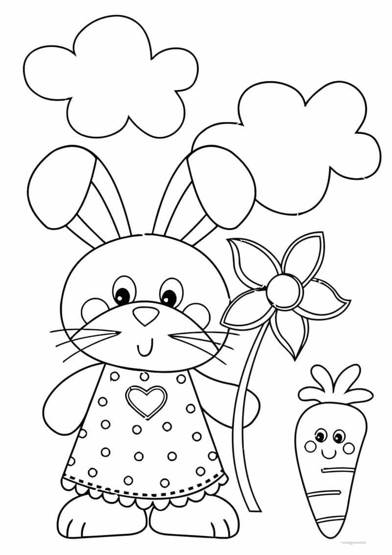 hình tô màu con thỏ